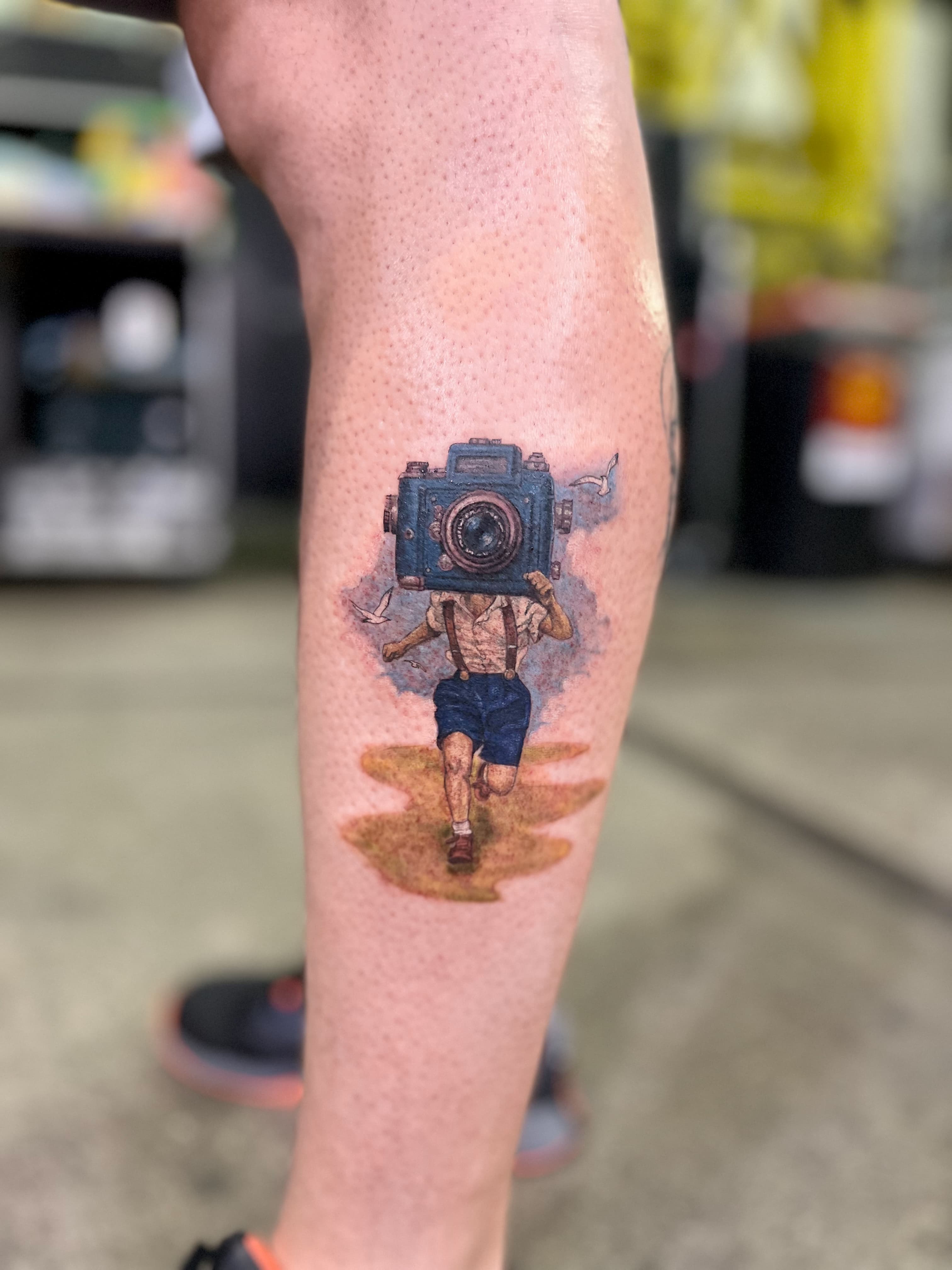 Fine line custom tattoo by Emy