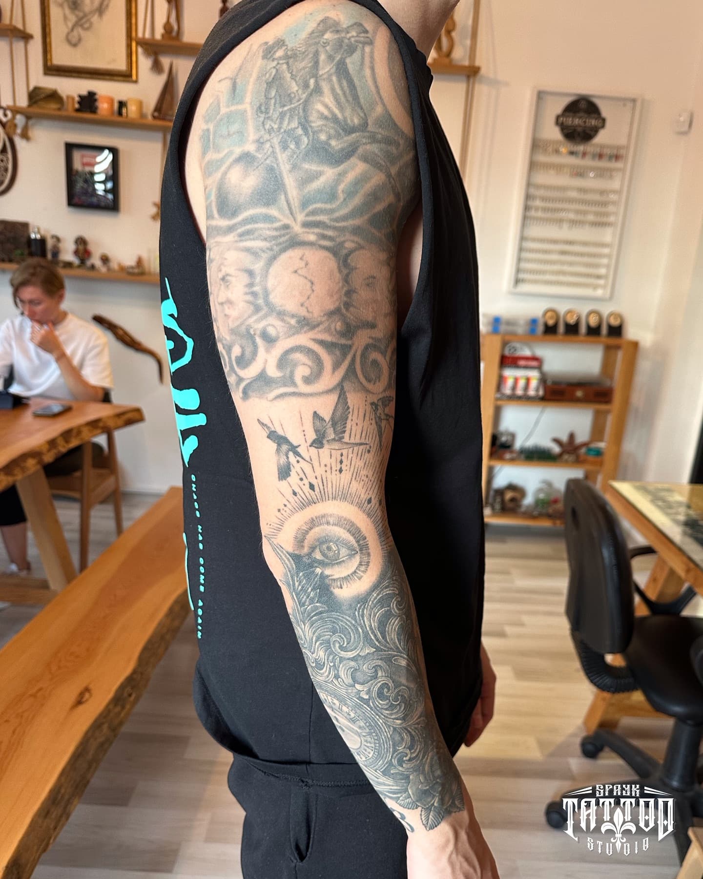 Cover-up before — original tattoo to be covered